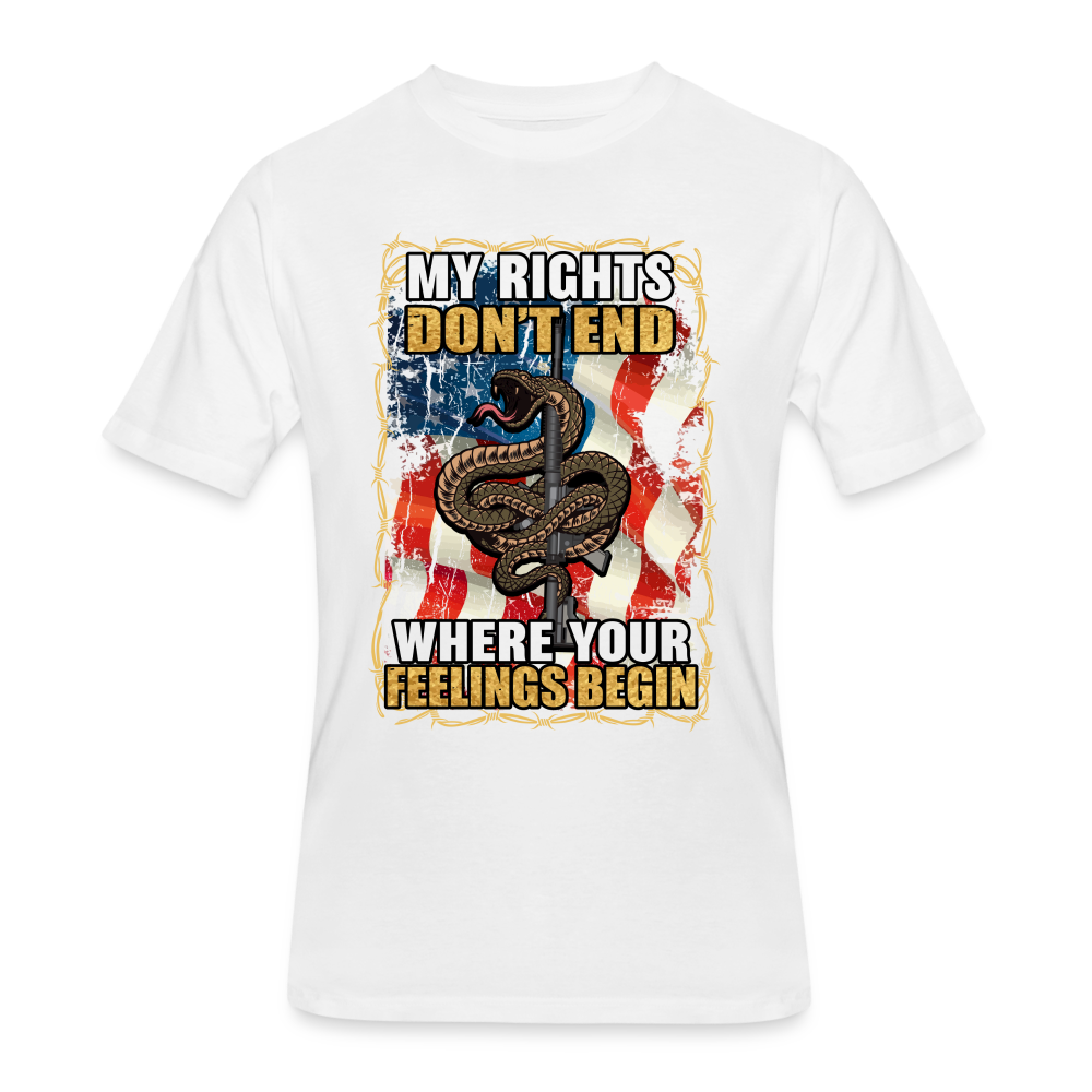 My Rights Don't End Where Your Feelings Begin - white