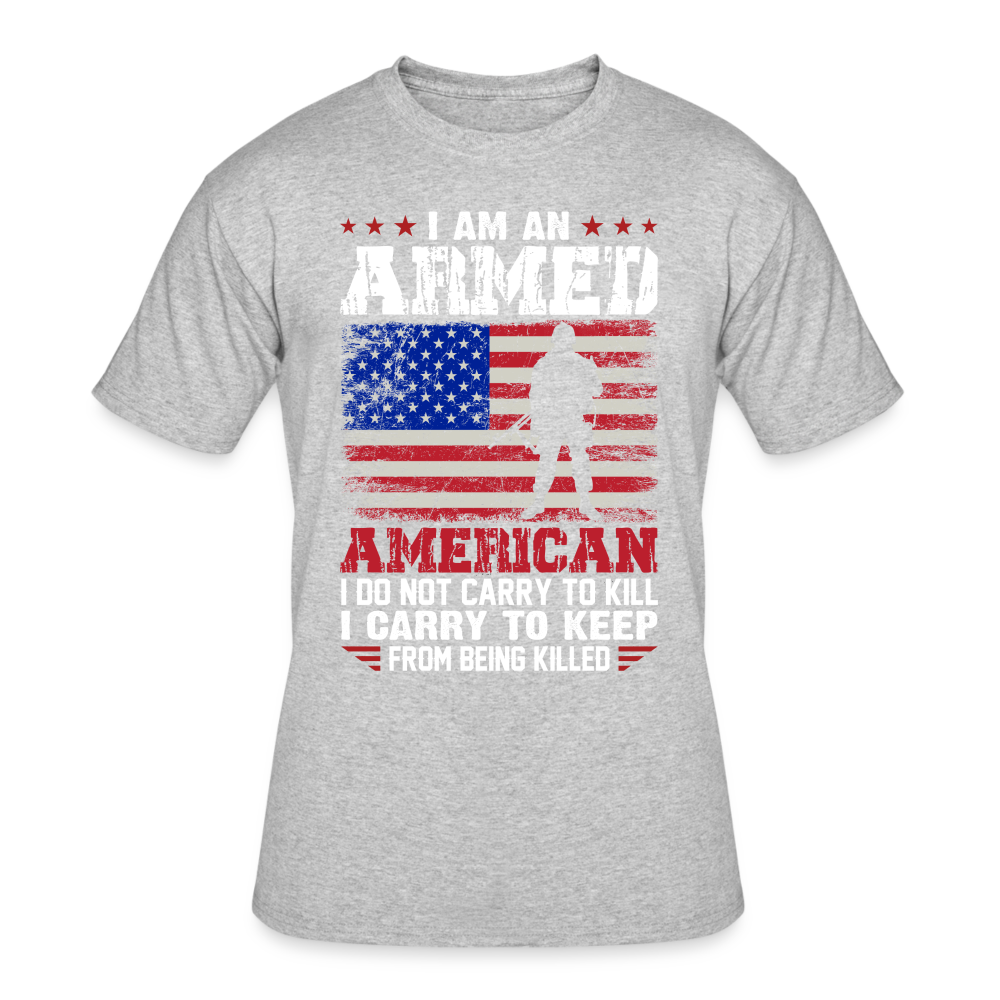 I Am An Armed American - heather gray