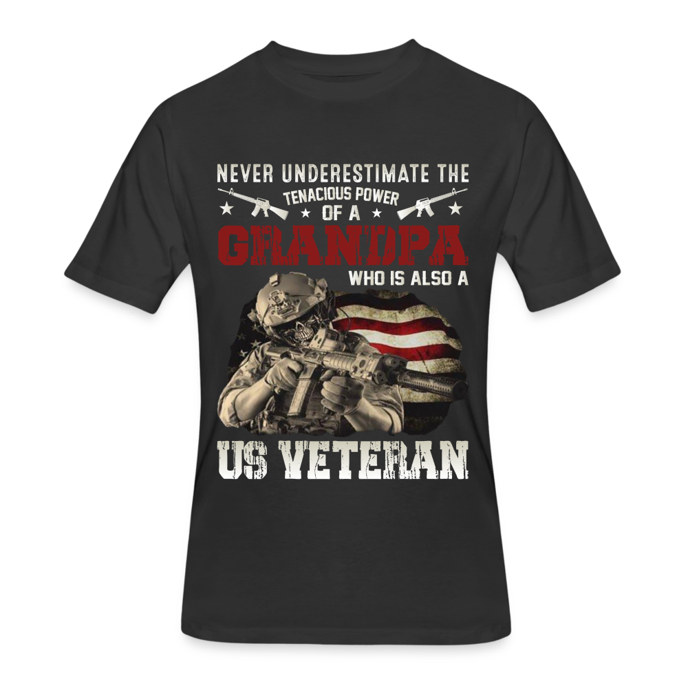 Never Underestimate a Veteran Grandpa - black