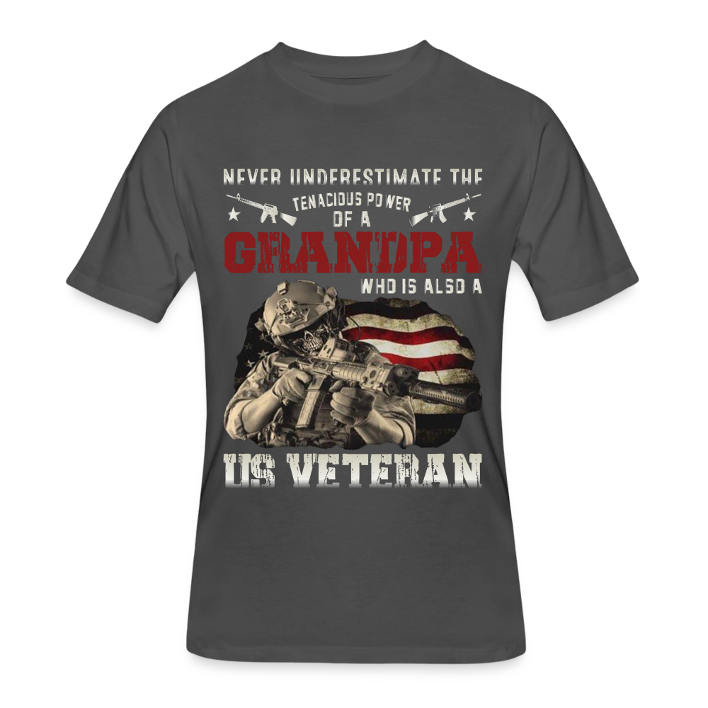 Never Underestimate a Veteran Grandpa - charcoal