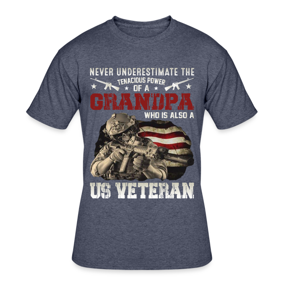 Never Underestimate a Veteran Grandpa - navy heather