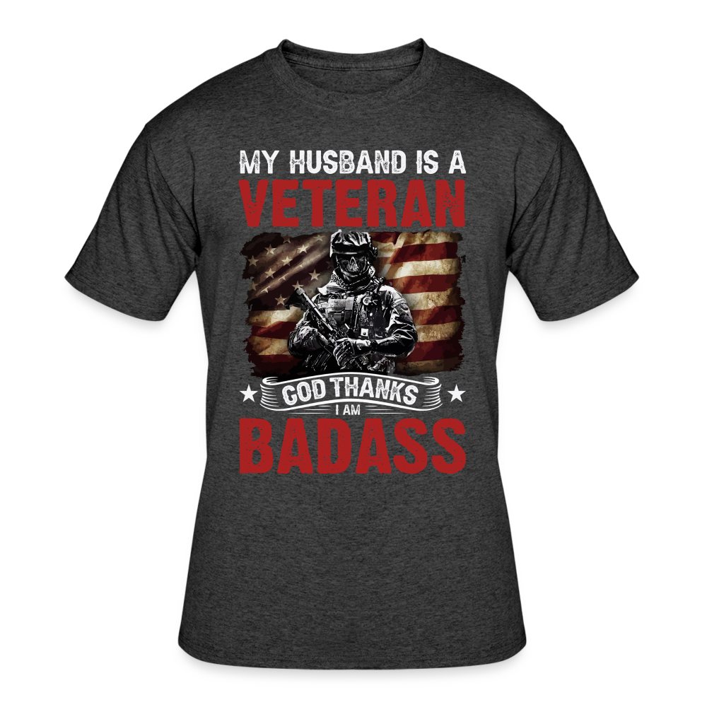 My Husband is a Veteran - heather black