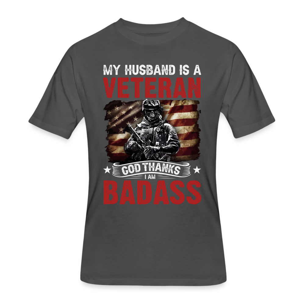 My Husband is a Veteran - charcoal