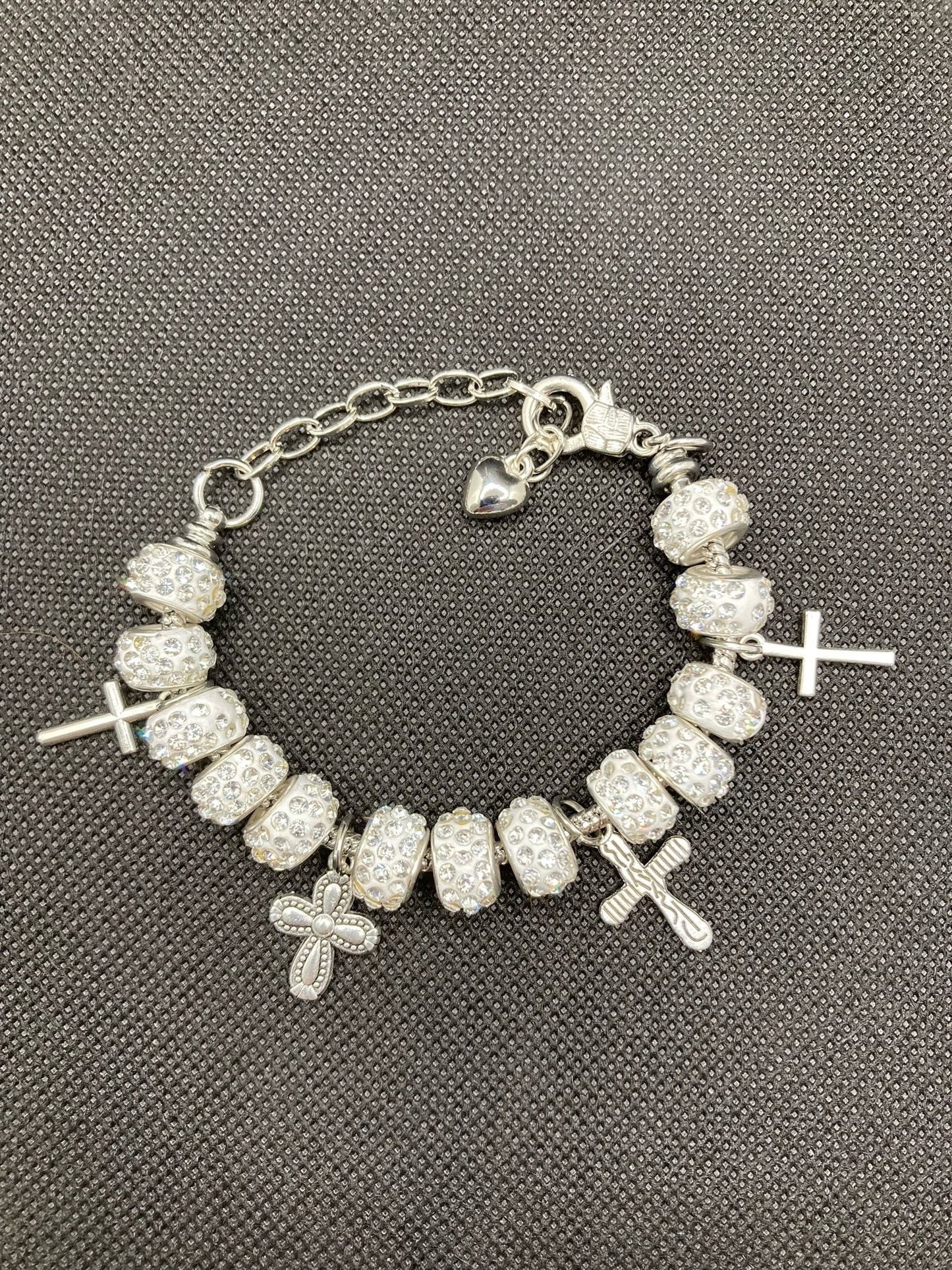 Bling Southwest, Country, Religious Bracelet with Cross Charms